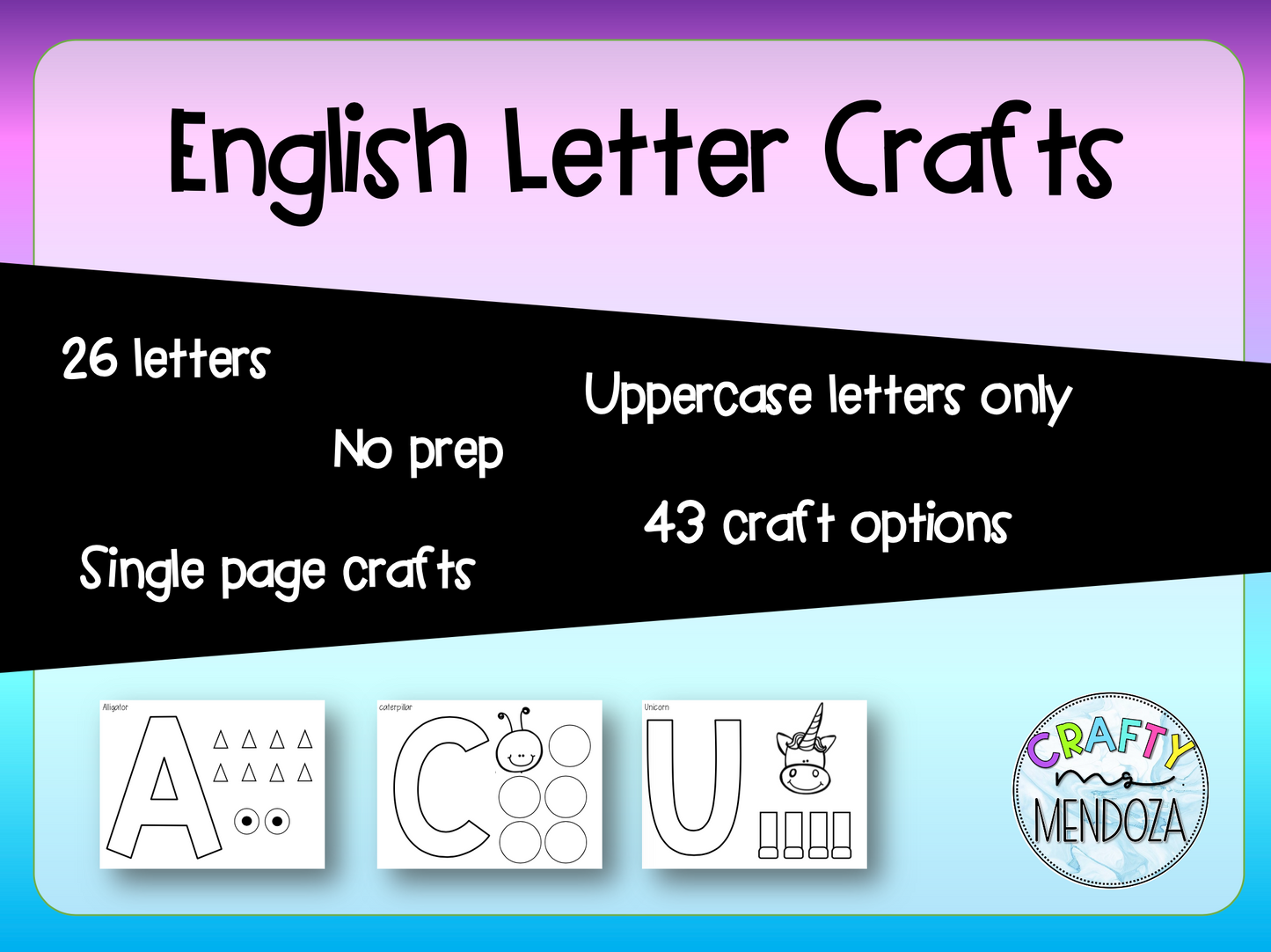 ENGLISH Letter Crafts A-Z