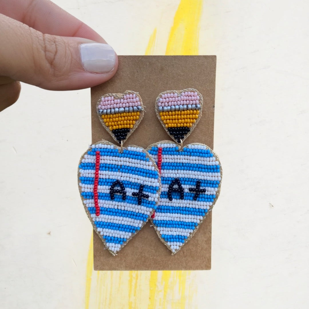 A+ Beaded Earrings