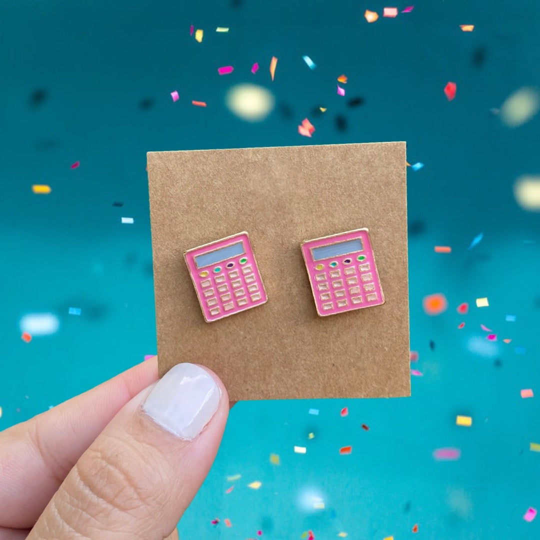 Calculator Stud Earrings