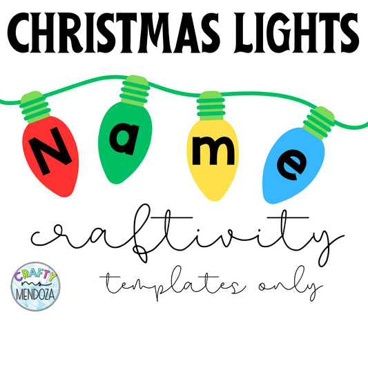 Christmas Lights Name Craftivity