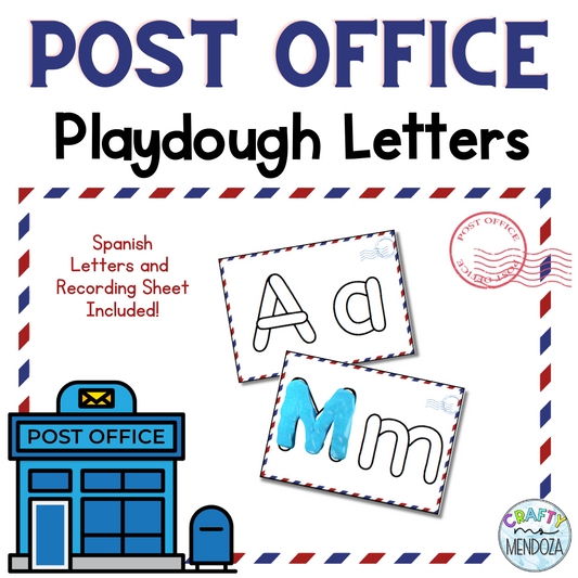 Post Office Play Dough Letters Activity