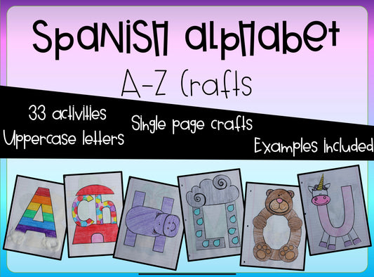 SPANISH Letter Crafts A-Z