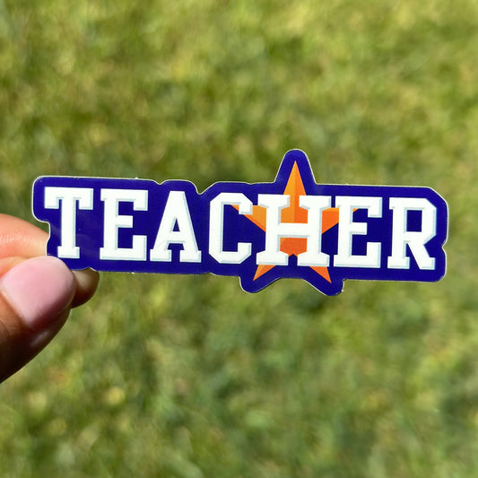Houston Baseball Teacher Sticker