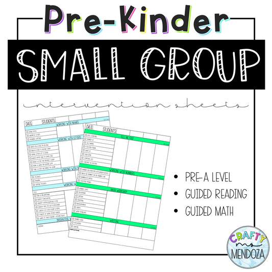 Small Group Intervention Sheets